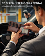 Billetera para hombre con bloqueo Rfid de cuero para hombres
