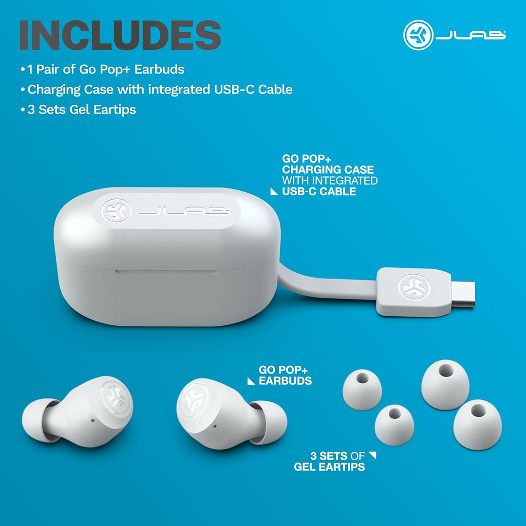 JLab Go Air Pop+ Auriculares True Wireless, Auriculares Intraaurale...