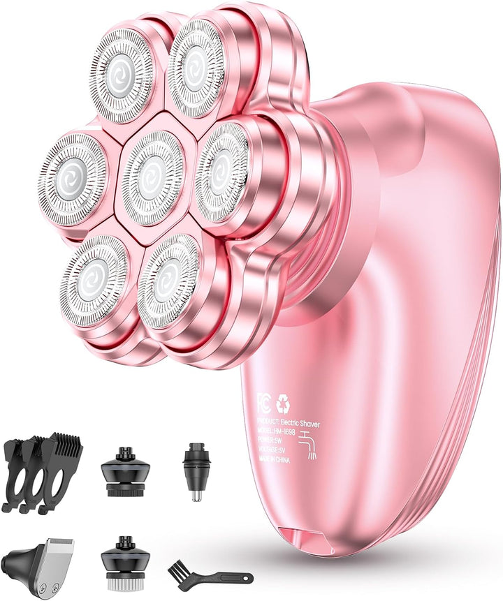Maquinillas de afeitar eléctricas 5 en 1 para mujer, cabeza magnéti...