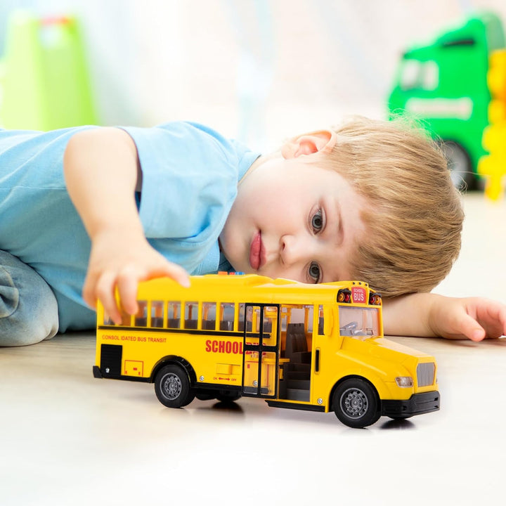ArtCreativity Juguete de autobús escolar amarillo con