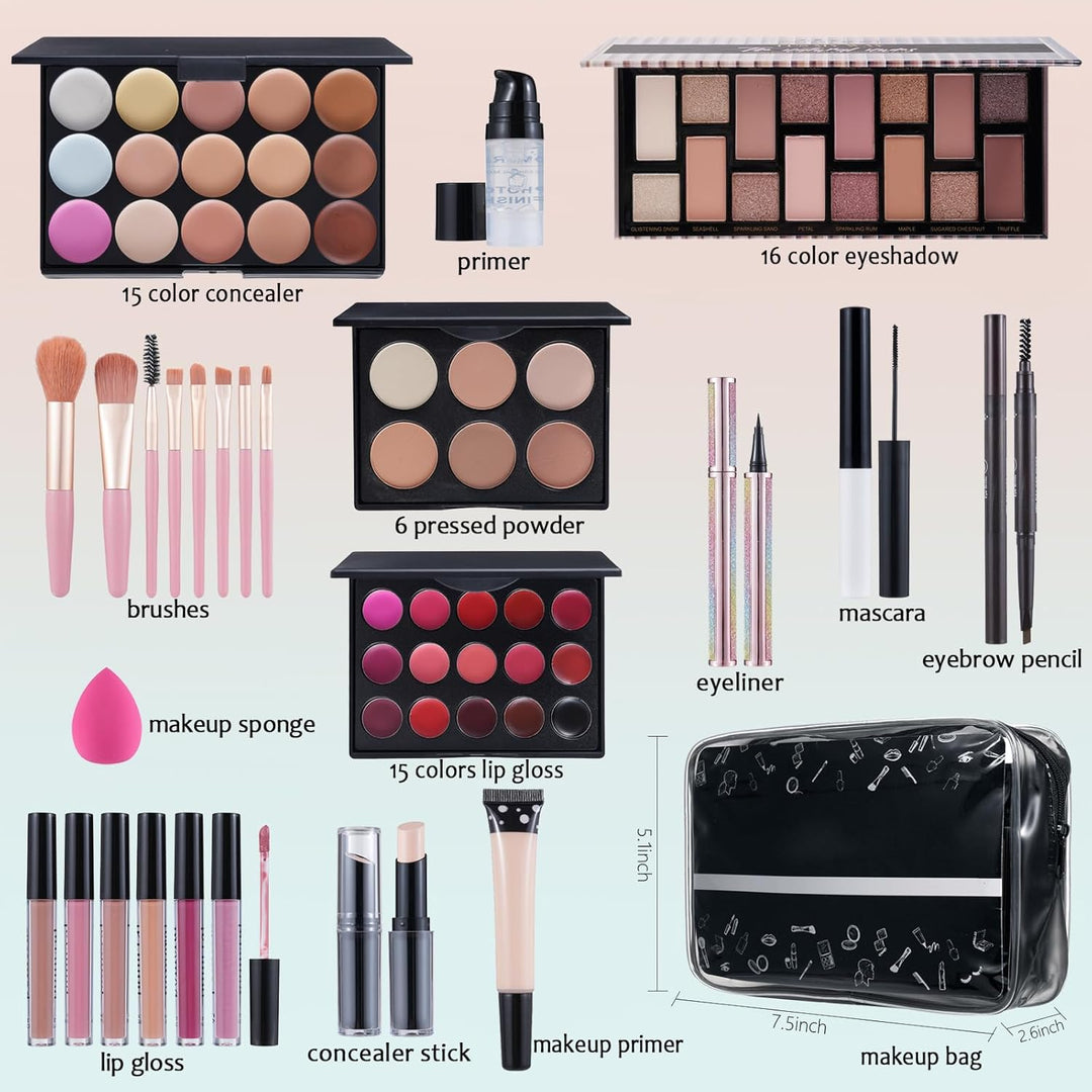 Kit de maquillaje para mujeres, kit completo, set de maquillaje par...