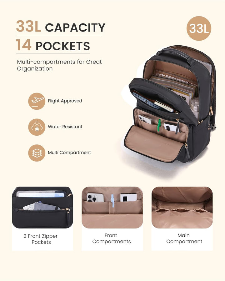 LOVEVOOK Mochila para computadora portátil para mujer, mochila de t...