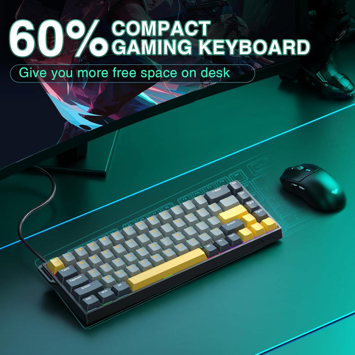 AULA WIN68 HE MAX - Teclado de Juegos de Efecto Hall con Interrupto...
