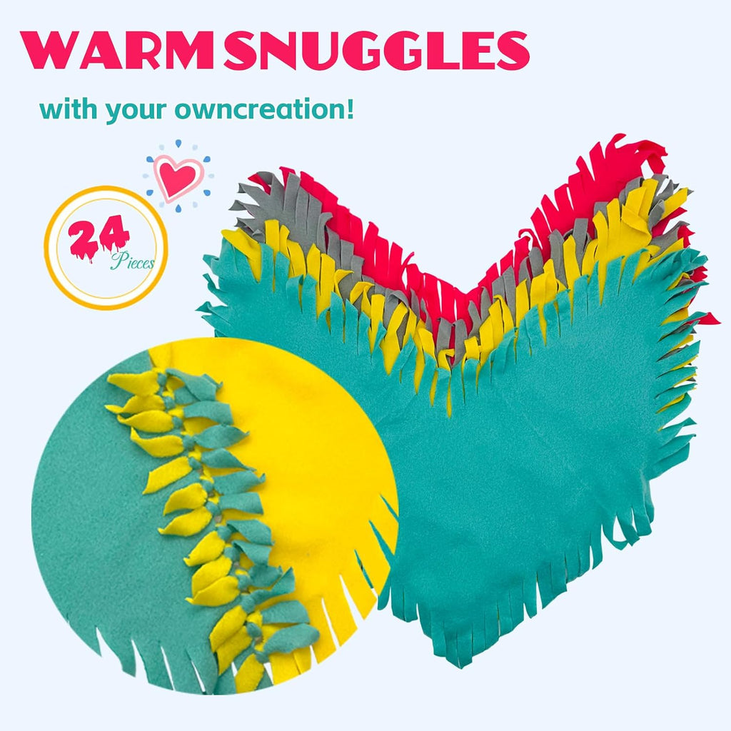 Ferberbears Kits de manualidades para niños de 8 a 12 años o adultos, para hacer colchas de nudo, de 62 x 50 pulgadas, manta grande de forro polar sin costura, lavable a máquina