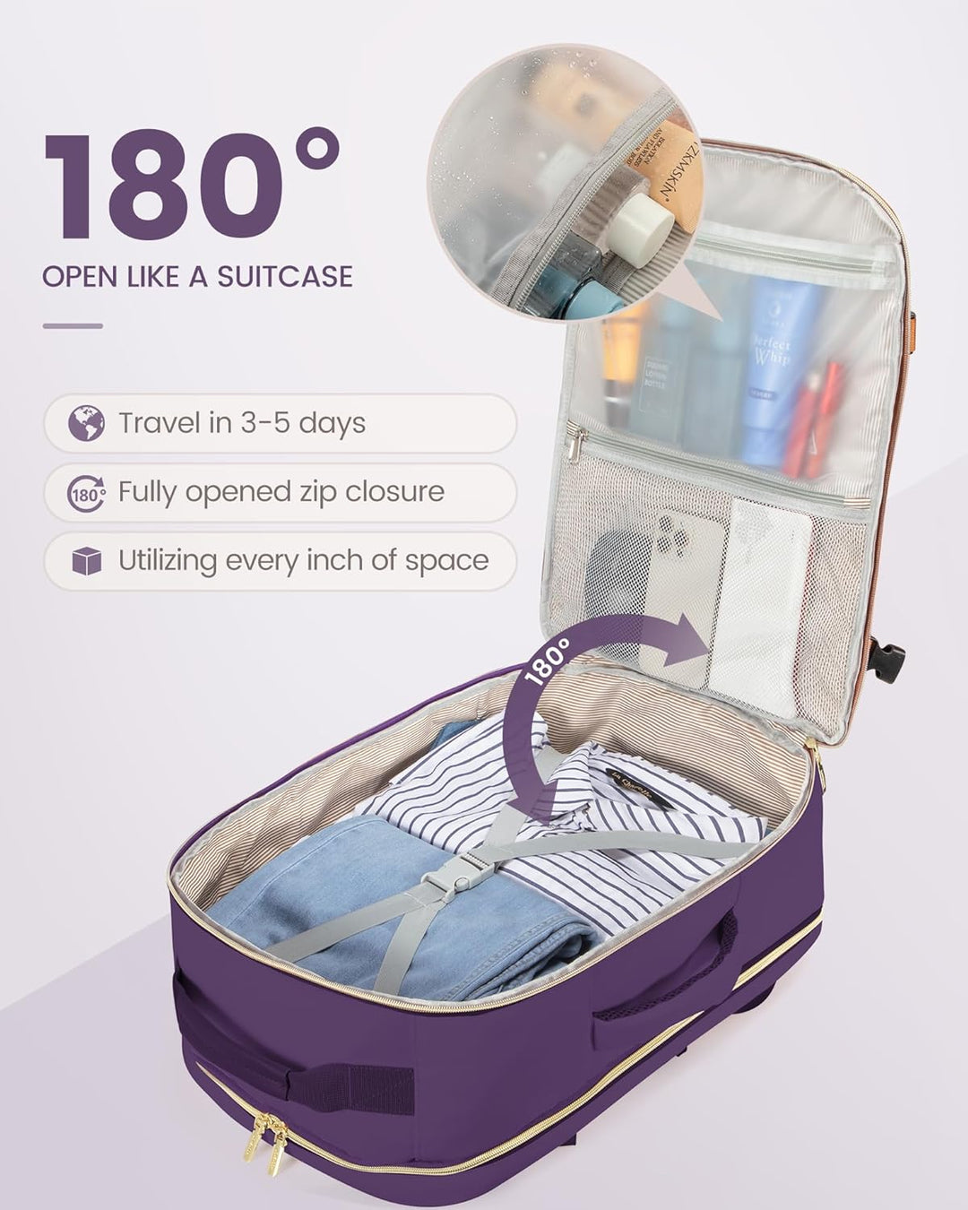 Mochila de viaje Lovevook, mochila de mano, mochila de viaje para a...