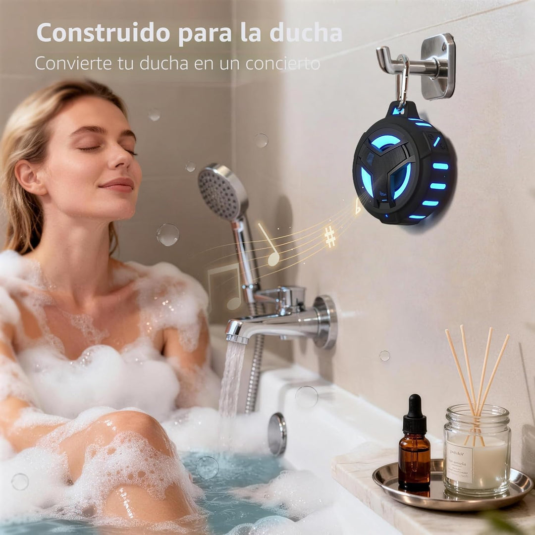 EBODA Altavoz de ducha Bluetooth, altavoces Bluetooth portátiles, a...