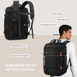 MOSISO Mochila de viaje de 40 L para hombre, mochila grande con pue...