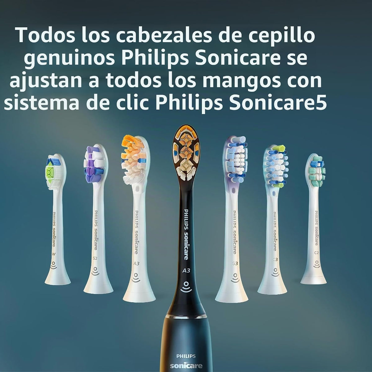 Philips Sonicare Cabezales de cepillo todo en uno A3, paquete de 4,...