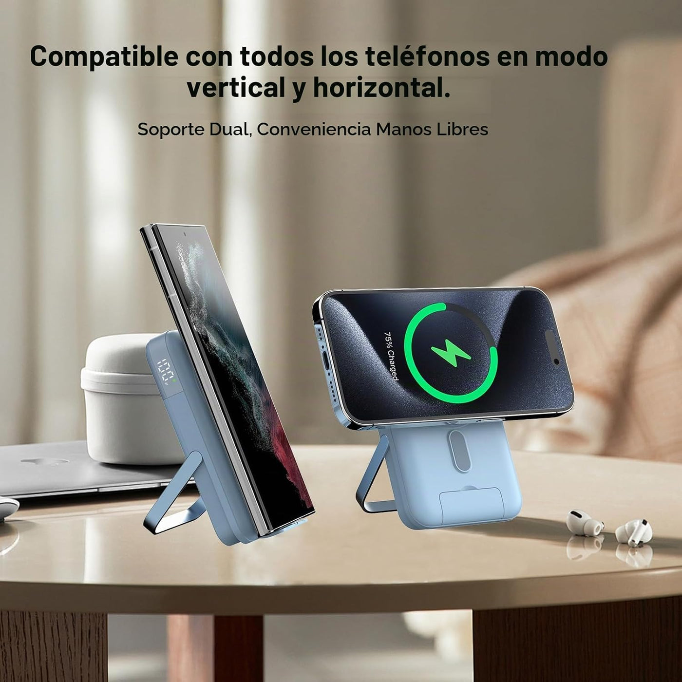 JUOVI Banco de energía magnético, cargador portátil de 10000 mAh, b...