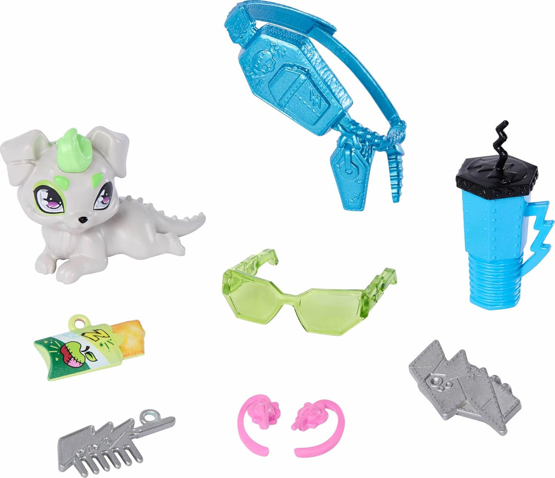 Muñeca Monster High, Frankie Stein con suéter recortado y falda de...