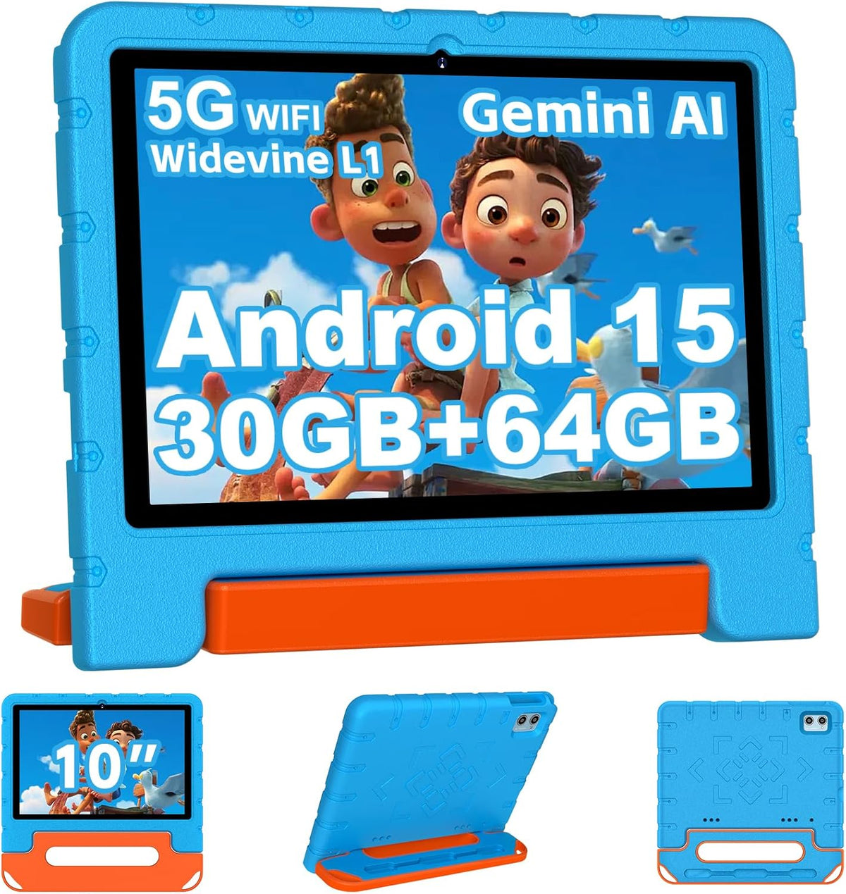 Tableta infantil 2025 con Android 15 de 10 pulgadas para niños Octa...