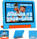 Tableta infantil 2025 con Android 15 de 10 pulgadas para niños Octa-Core, Azul