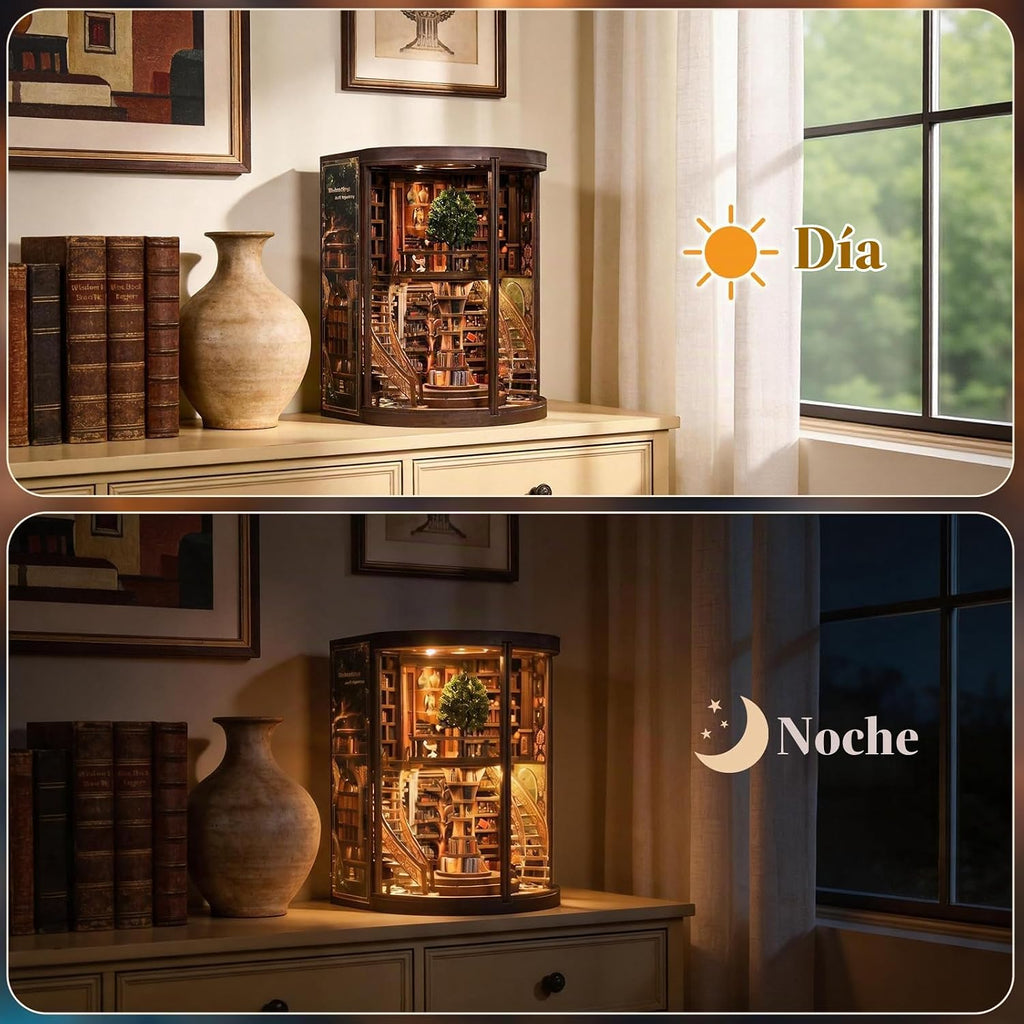 Kaayeewood Kit de rincón de libros, rompecabezas de madera 3D para adultos
