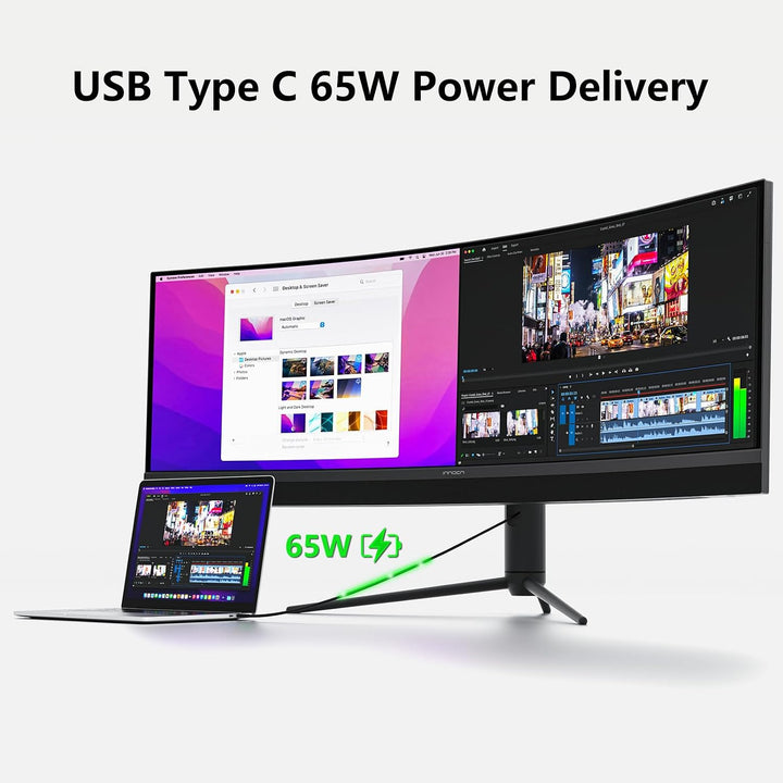INNOCN 45C1R Monitor de juegos curvo ultraancho de 45 pulgadas 5120...