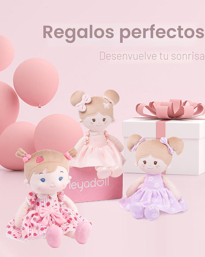 LeyaDoll Muñeca de bebé suave de felpa (40.6 cm), mi primera muñeca...
