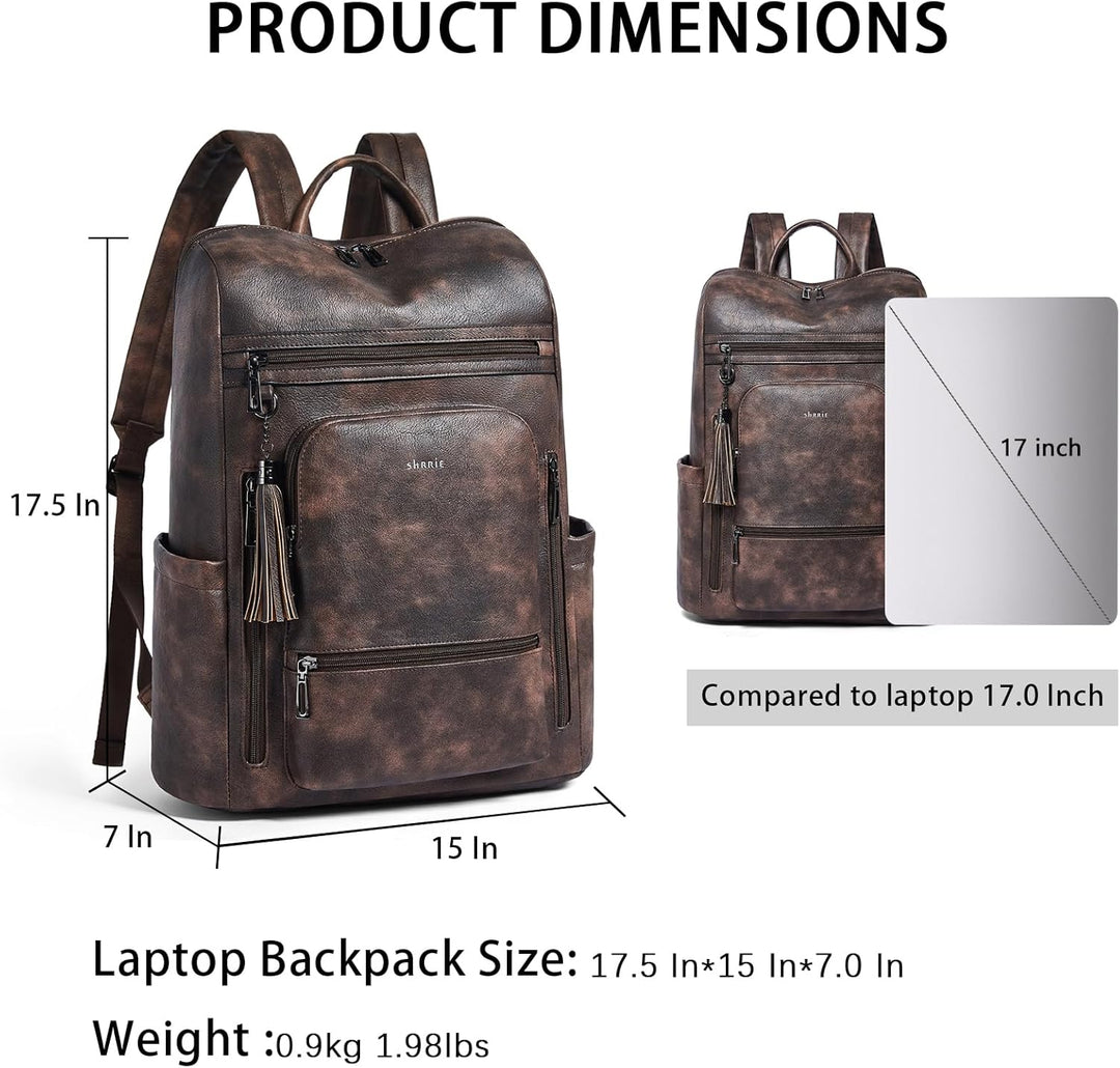 Shrrie Mochila grande mejorada para laptop de viaje, para portátil...