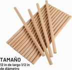 60 unidades de palos de ritmo para niños a granel, palos Lummi de música de madera