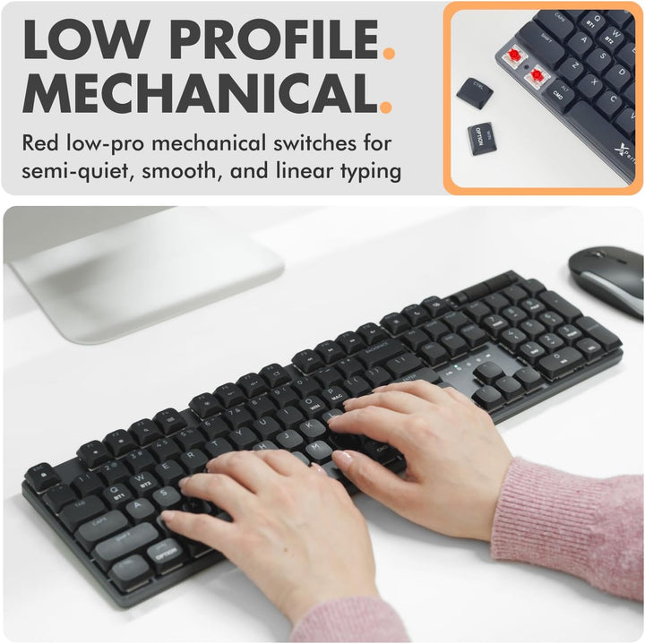 X9 Performance Teclado mecánico inalámbrico de perfil bajo (con cab...