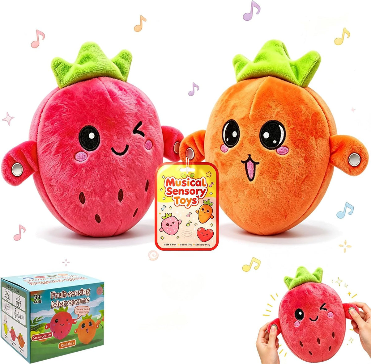 Juguetes sensoriales musicales, juego interactivo de juguetes de peluche