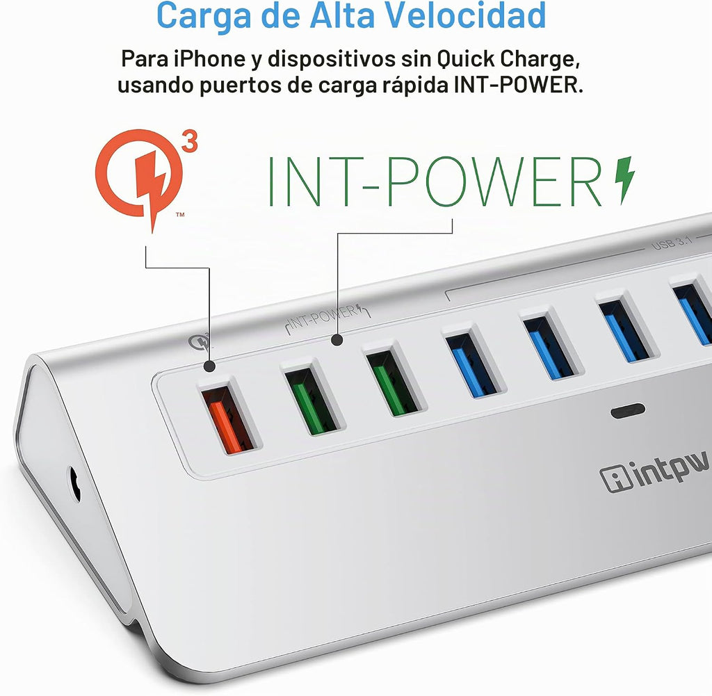 intpw, YH6S, hub USB, alimentado