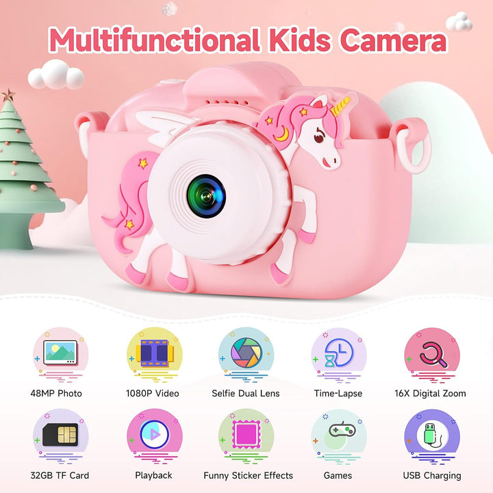 Juguetes de cámara para niños para niñas de 3, 4, 5, 6, 7, 8, 9 año...