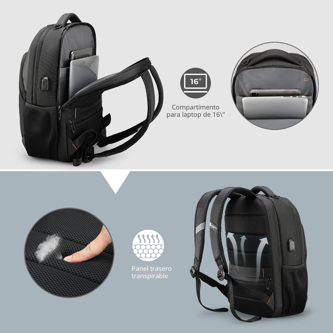 Swissdigital Design - Mochila de viaje para laptop, mochila para po...