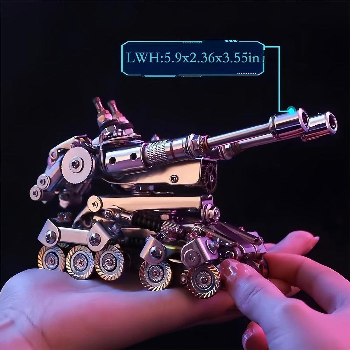 Rompecabezas de metal 3D para adultos, juego de construcción de rompecabezas de tanque, kit de modelo de metal 3D, rompecabezas de rompecabezas rompecabezas de bricolaje para aliviar el estrés, regalo para hombres de alta gama