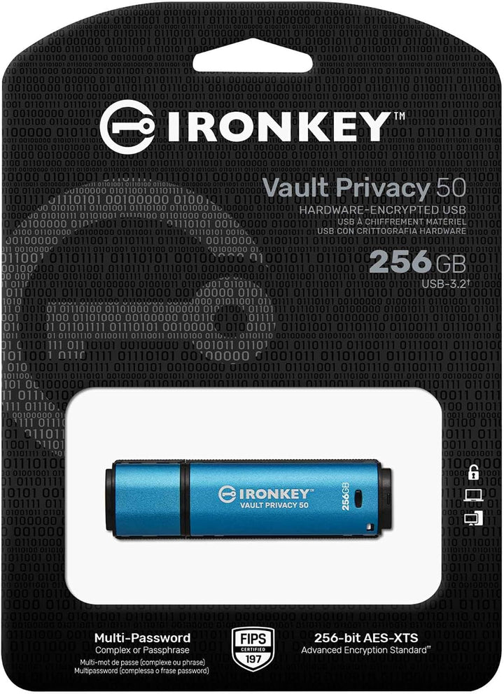 Kingston IronKey Vault Privacy 50 256GB USB cifrado | FIPS 197 | AE...