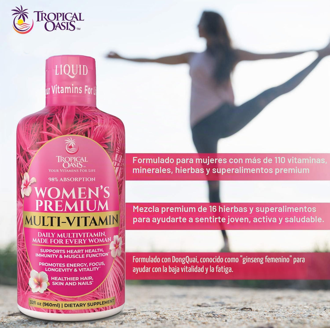 Multivitamínico líquido premium para mujeres | Multivitamínico para...