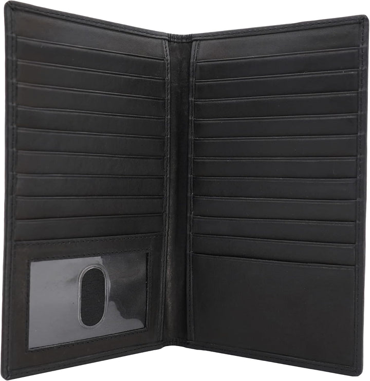 ag wallets Cartera larga de cuero genuino para hombre ID 19 de segu...