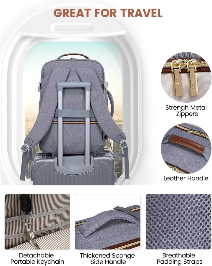 LOVEVOOK Mochila de viaje de 50 litros para mujeres y hombres, equi...