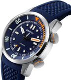 BERNY Reloj de buceo para hombre, relojes mecánicos automáticos de moda para hombres, reloj de pulsera masculino impermeable 20ATM, cristal de zafiro súper luminoso con banda de reloj de silicona