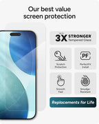 ZAGG Glass+ Protector de pantalla para iPhone 17