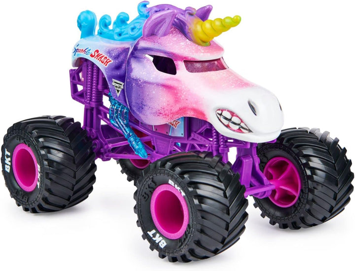 Monster Jam Camión monstruo oficial Sparkle Smash vehículo
