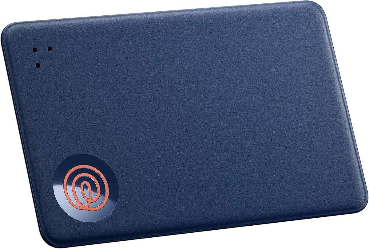 Life360 Tile Slim - Buscador de billetera, rastreador Bluetooth y localizador de artículos para etiquetas de equipaje, pasaportes y más. Compatible con iOS y Android. Buscador de teléfonos. Paquete de 1 unidad (azul marino)