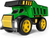 John Deere Camión volquete de acero de 16 pulgadas, luces y sonidos...