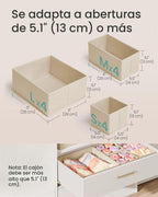 Organizadores de Cajones SONGMICS, Set de 12, Cajas de Almacenamiento Plegables de Tela