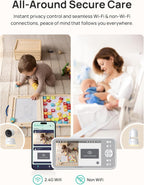 Dr.Care LumiView Monitor inteligente WiFi de 5 pulgadas con 2 cámaras