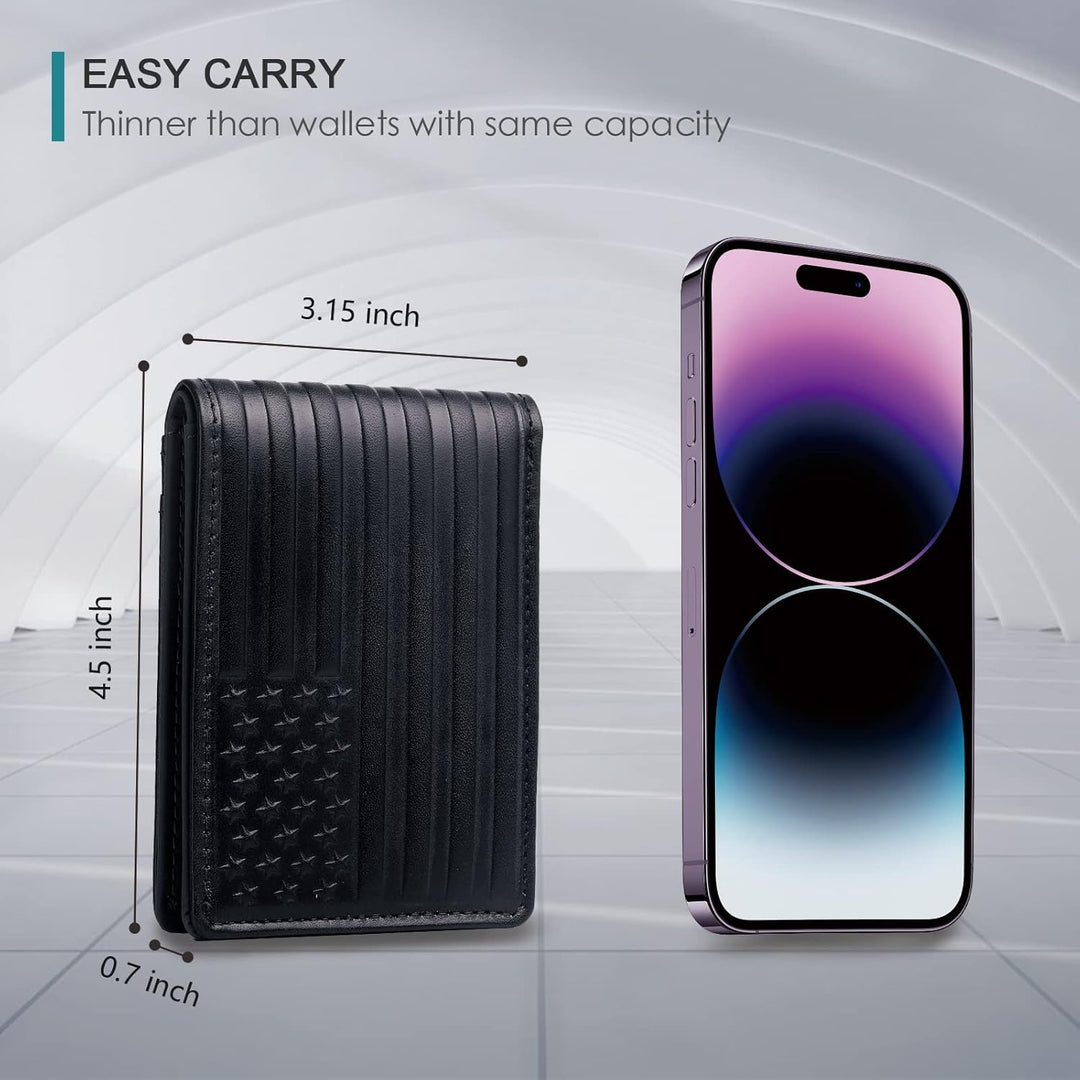 Cartera Pefiam de cuero de grano completo para hombres - Cartera pl...