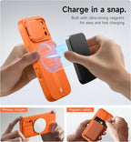 SURITCH para iPhone 18 Pro Case para MagSafe, Protección de cámara, Naranja