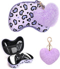 DLseego Love Leopard - Bolsa de almacenamiento de viaje para Xbox One, PlayStation5, PS4 Switch Pro, controlador inalámbrico, bolsa protectora portátil a prueba de golpes, 1 colgante de corazón de