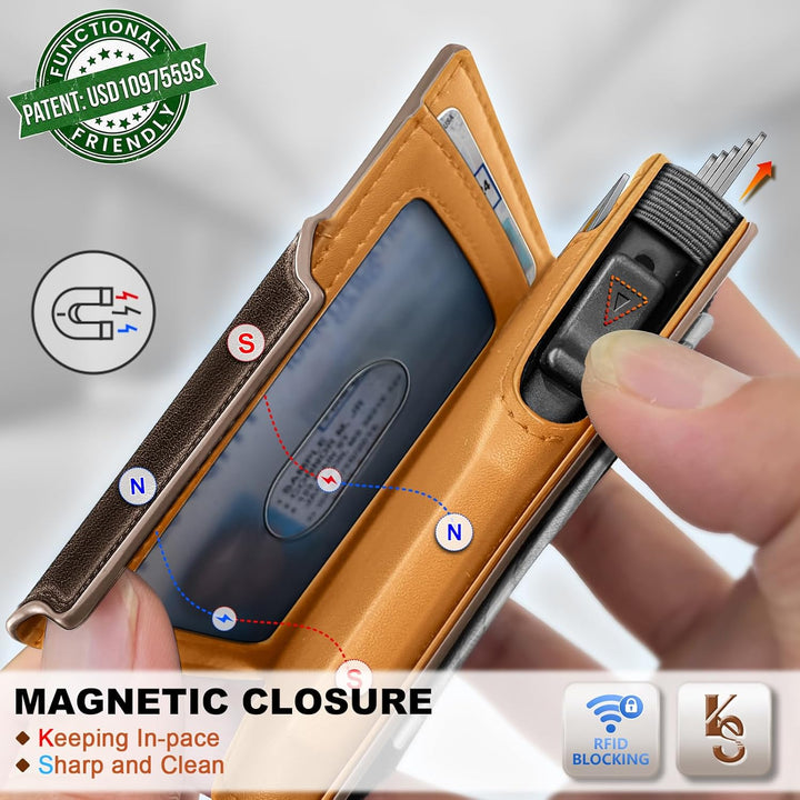 KEMISANT Billetera Airtag para hombre, delgada con bolsillo frontal...