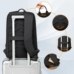 FENRUIEN Mochila delgada para laptop de 15.6 pulgadas, color negro