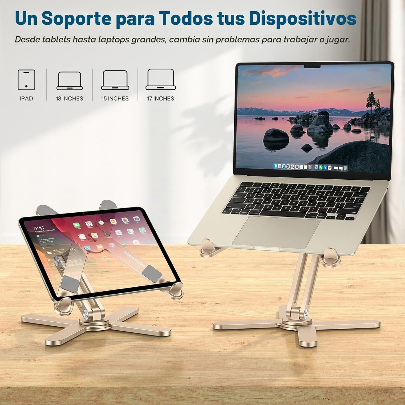 OMOTON LA10 - Soporte giratorio de 360° para computadora portátil,...