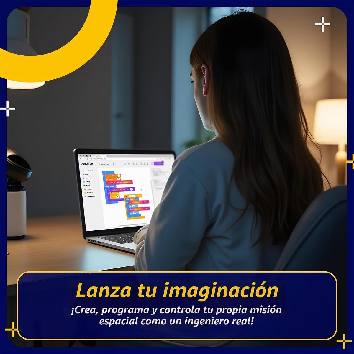 LINGO Cuenta regresiva para lanzar el kit de codificación STEM - Construye, codifica y explora conceptos de lanzamiento de cohetes - Kits de ciencia para mayores de 13 años para cumpleaños y vacaciones