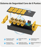 CCCEI Cable de extensión largo de calibre 12 con múltiples tomas, amarillo