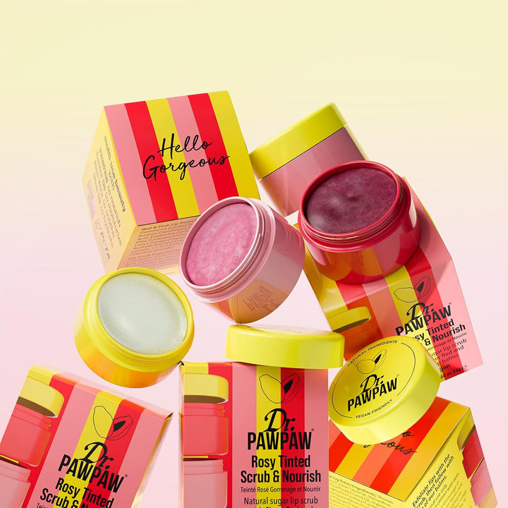 Dr. PawPaw Scrub and Nourish - Tinte rosa - Exfoliante labial y bál...