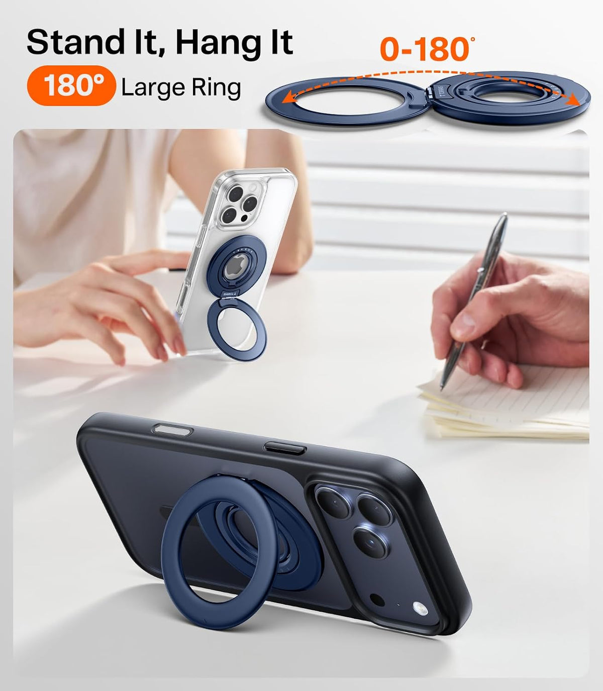 TORRAS Soporte magnético para anillo de agarre para teléfono 360 Flagship