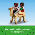 LEGO Minecraft The Pirate Ship Voyage, juego de juguete de barco para niños con figuras de calamar, camello y pirata, juego de construcción de juguete para juego de rol de acción, regalo de Minecraft para niños y niñas de 8 años, 21259