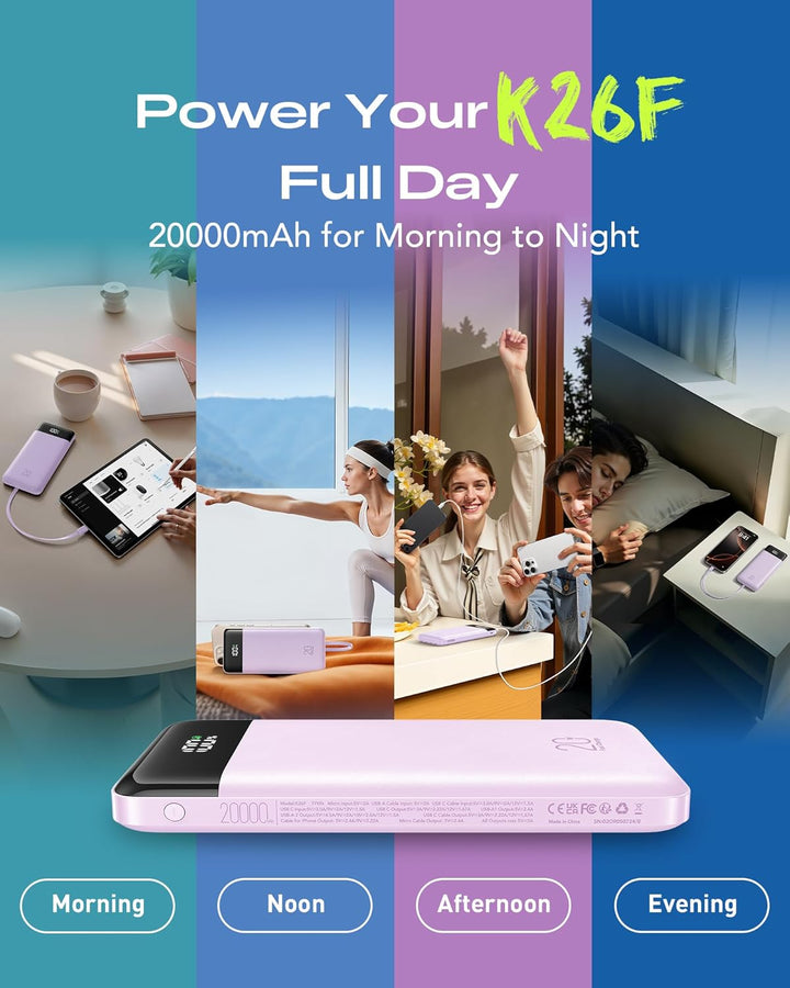 Orfeika Banco de Energía 20000mAh de Carga Rápida, Cargador Portáti...